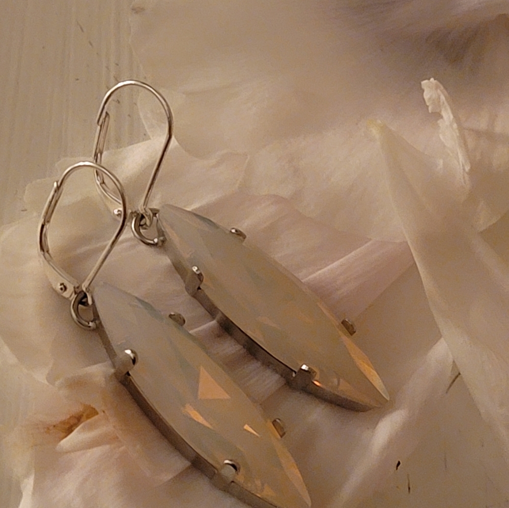 Rosewater Opal Crystal Earrings - Picture 10 of 10